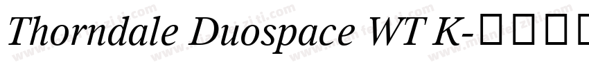 Thorndale Duospace WT K字体转换